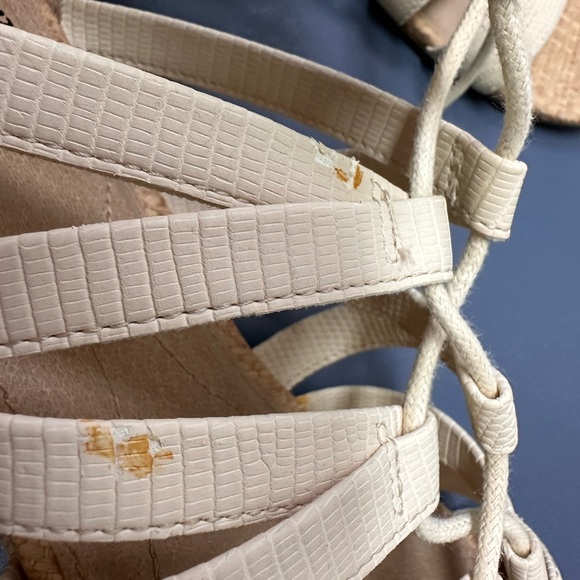 Sam Edelman Cream Lace-Up Sandals - Picture 10 of 10